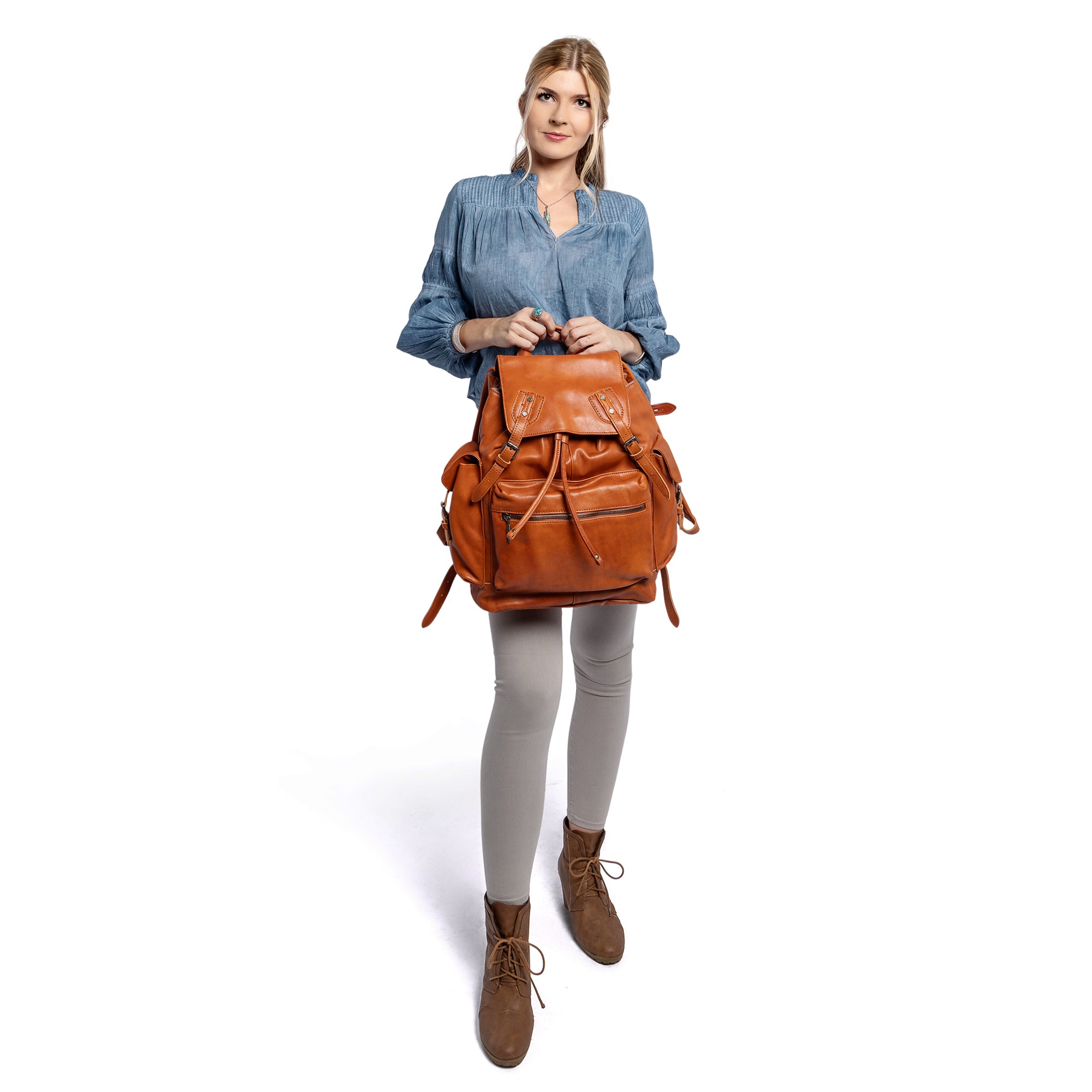 bryant retro stripe leather backpack Old Trend Women's Genuine Leather Bryan Backpack