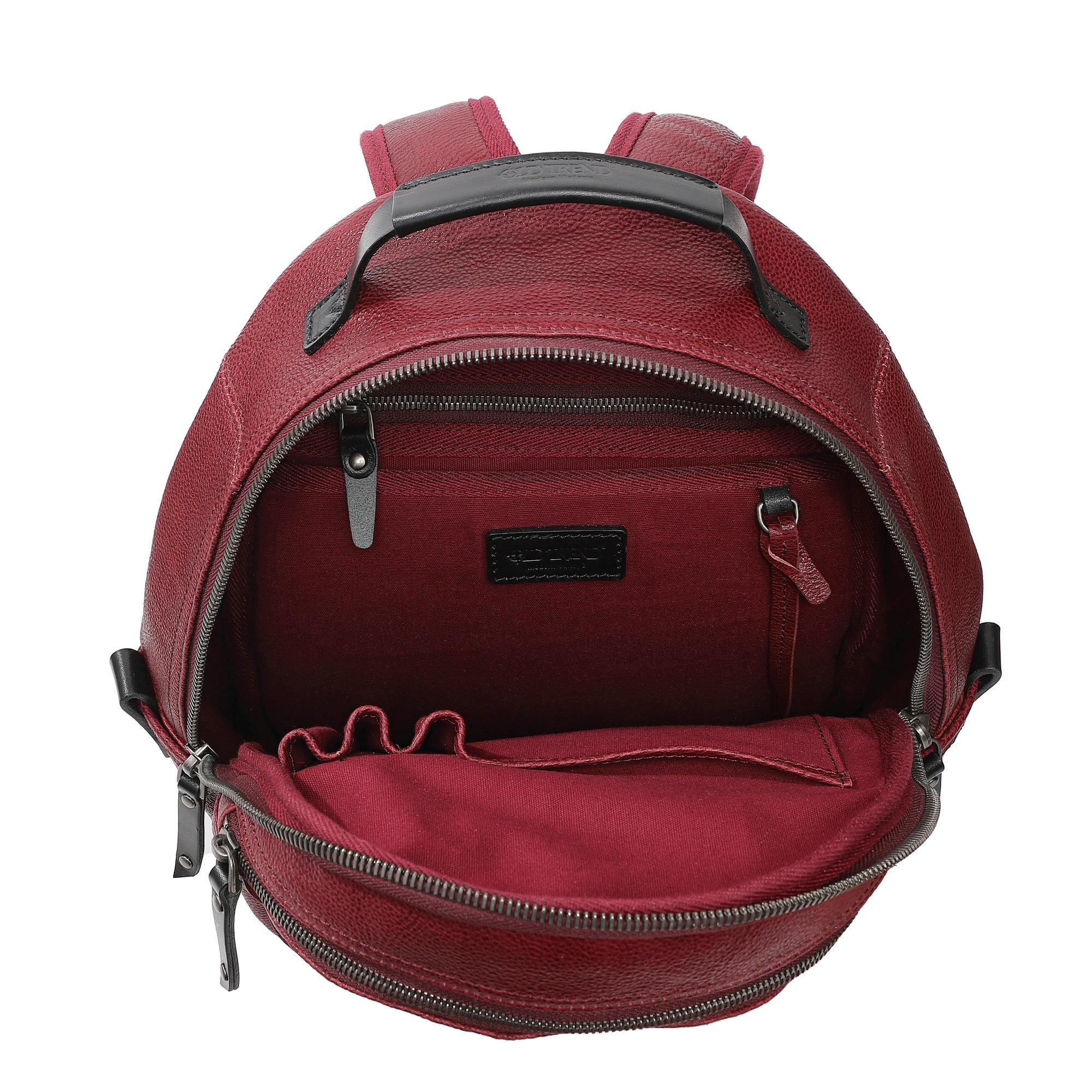 dark red leather backpack Old Trend Sun Wing Leather Backpack, Burgundy