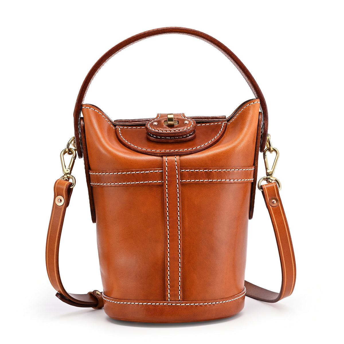 ★MUCENT★ Bene Vintage Leather Mini Bag Unisex 2 Colors Mini Bucket Bag | Frank Clegg Leatherworks