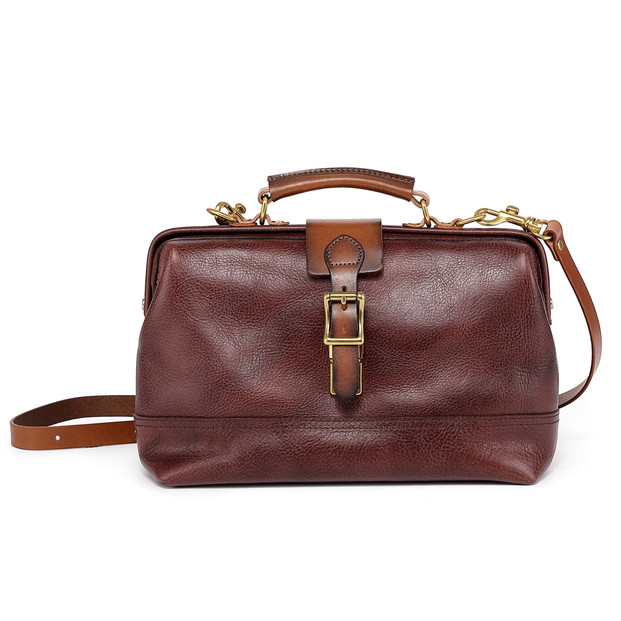 Leather Purse Doctor Crossbody Bag Dark Blue Leather Doctor