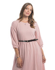 Rosa Flourish Leather Belt - Grey - image 11