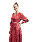 Rosa Flourish Leather Belt - Pink - image 3