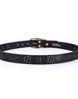 Blooming Crocus Leather Belt - Black - image 3