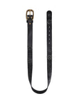 Blooming Crocus Leather Belt - Black - image 7