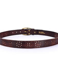 Blooming Crocus Leather Belt - Brown - image 5