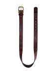 Blooming Crocus Leather Belt - Brown - image 9