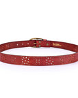 Blooming Crocus Leather Belt - Cognac - image 5