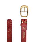 Blooming Crocus Leather Belt - Cognac - image 6