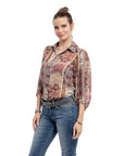 Blooming Crocus Leather Belt - Grey - image 11
