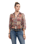 Blooming Crocus Leather Belt - Grey - image 2