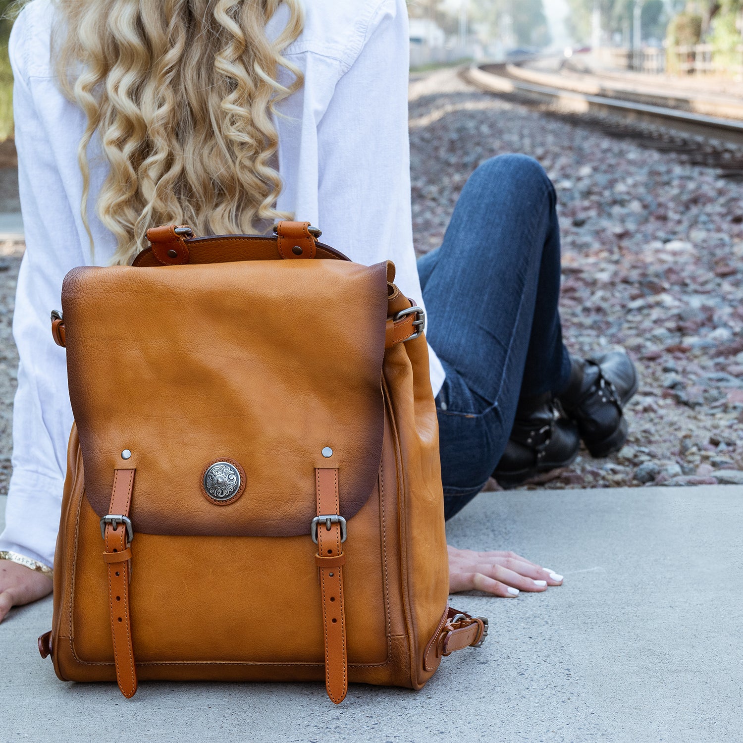 chestnut leather backpack Old Trend Lawnwood Leather Backpack,Chestnut