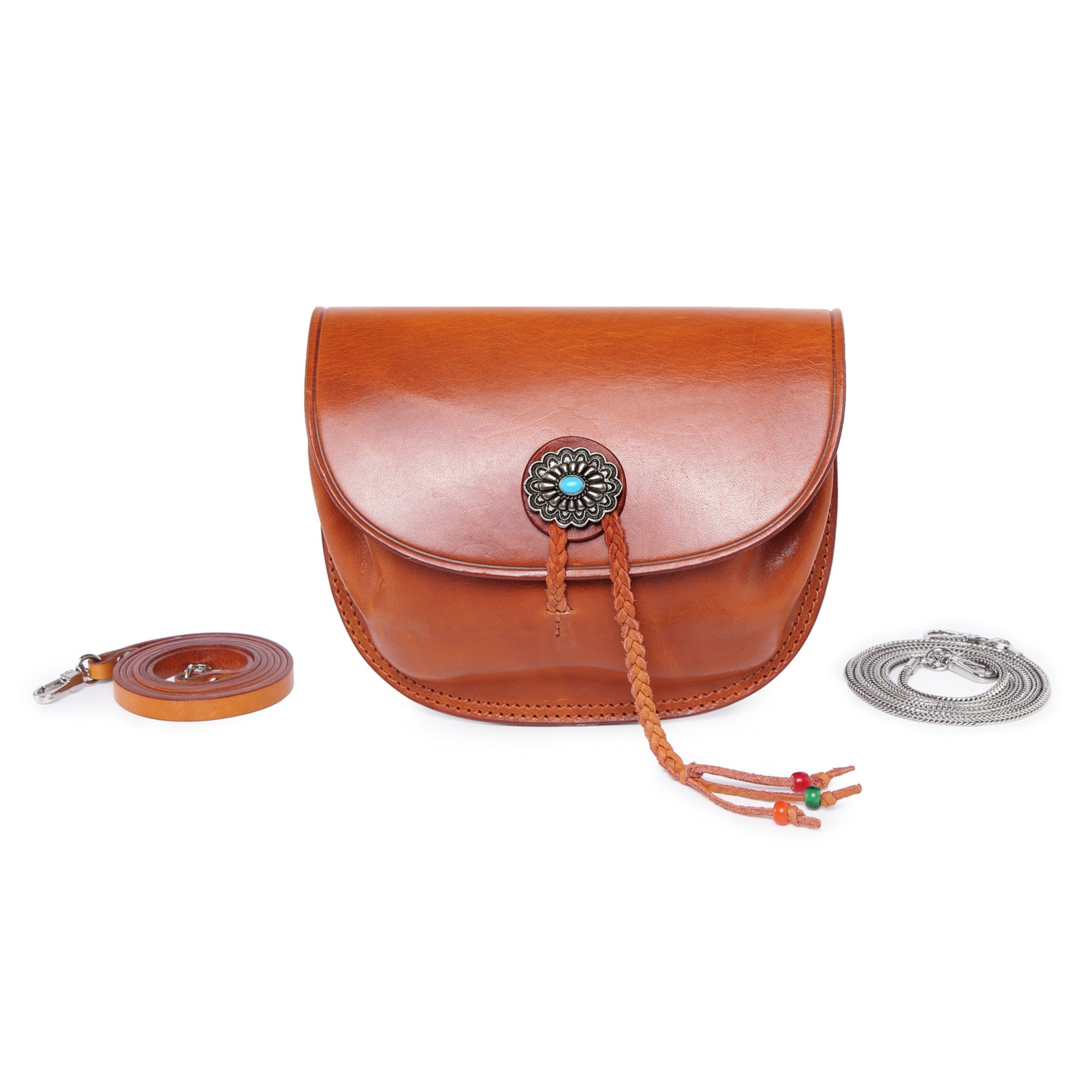 Garden Peony Mini Crossbody - Cognac - image 4