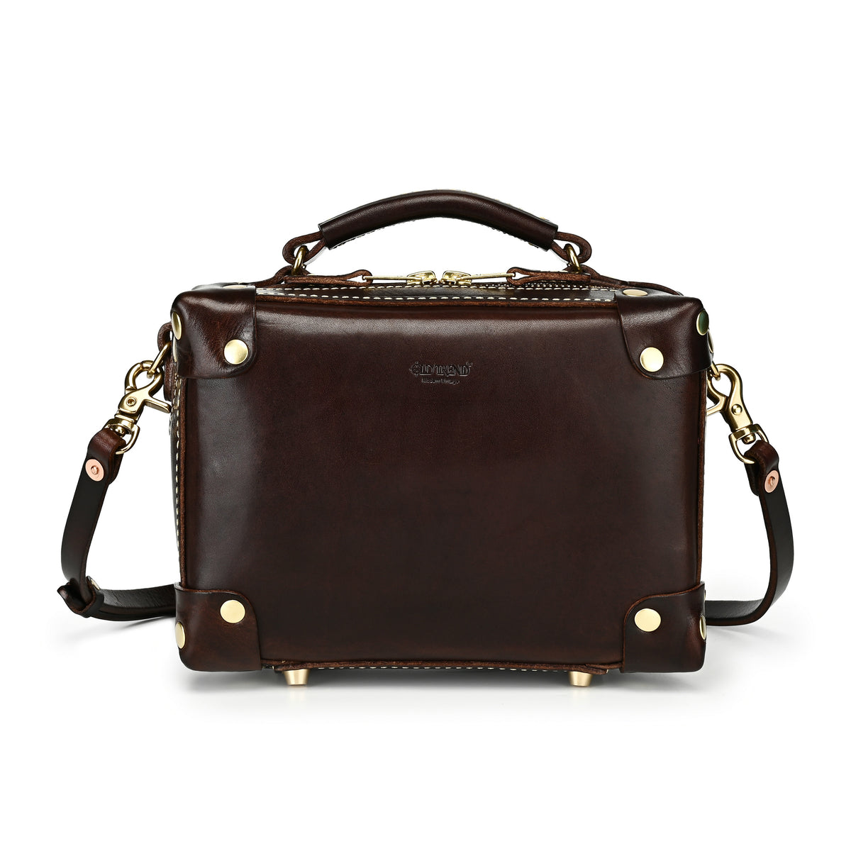 Cedar Mini Trunk Crossbody in Brown - photo 1 #color_brown