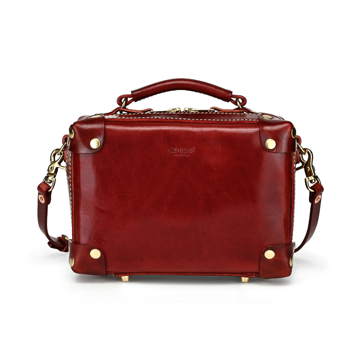 Cedar Mini Trunk Crossbody in Burgundy - photo 1 #color_burgundy