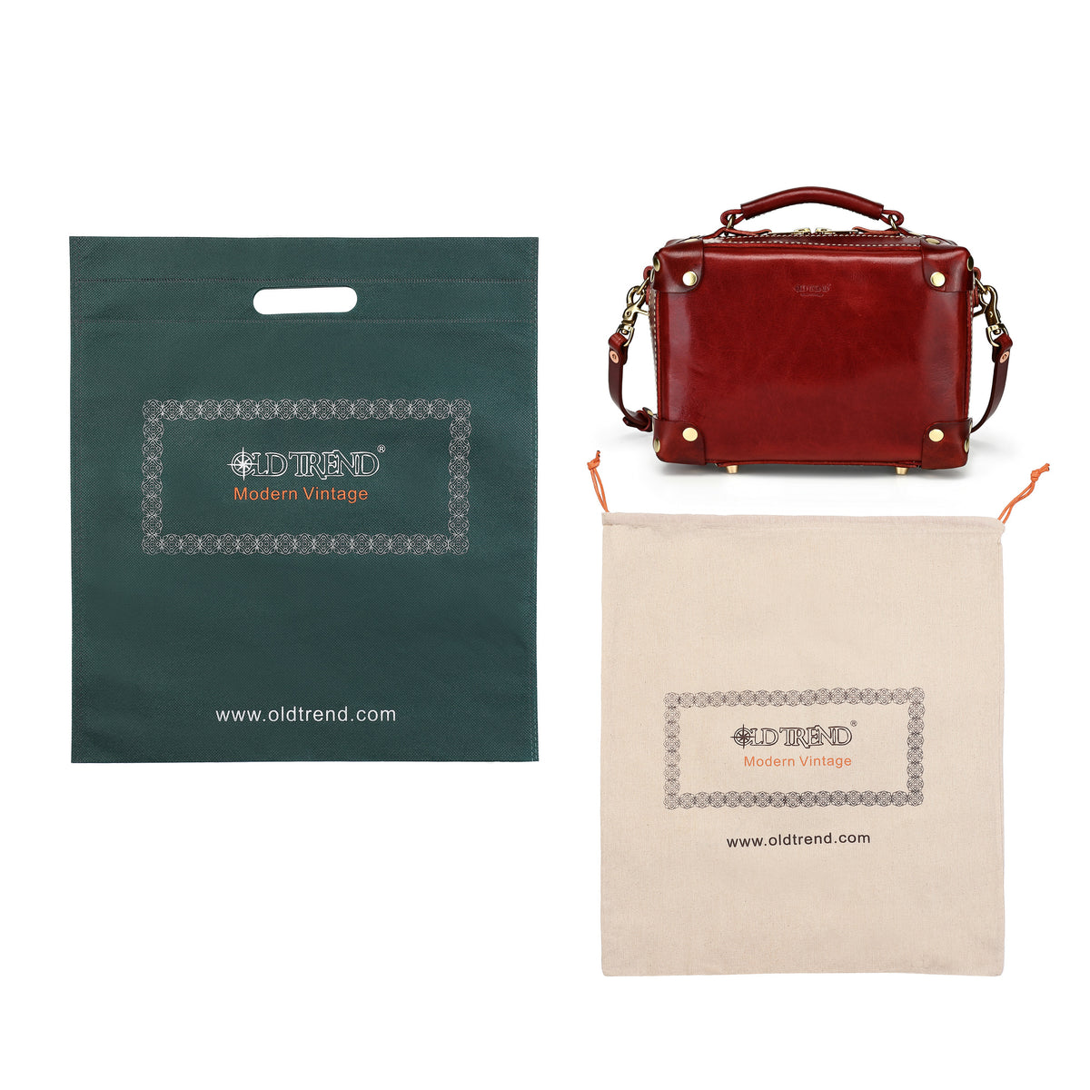 Cedar Mini Trunk Crossbody in Burgundy - photo 17 