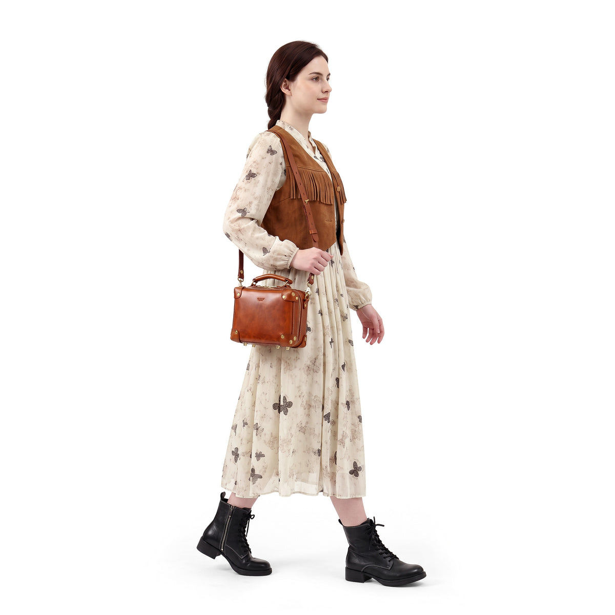 Cedar Mini Trunk Crossbody in Caramel - photo 2 