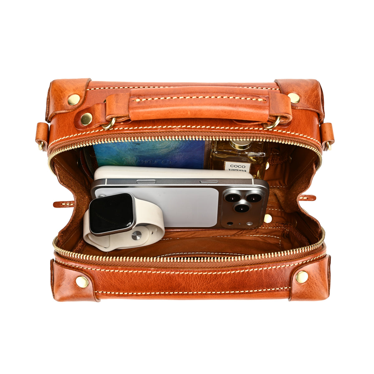 Cedar Mini Trunk Crossbody in Caramel - photo 5 