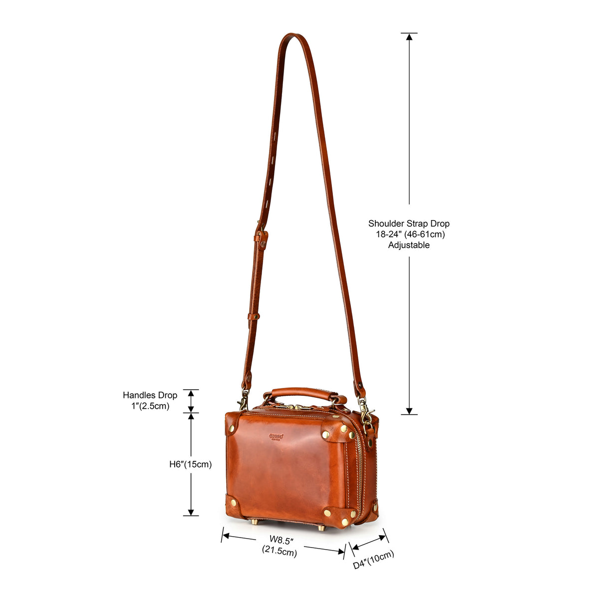 Cedar Mini Trunk Crossbody in Caramel - photo 8 