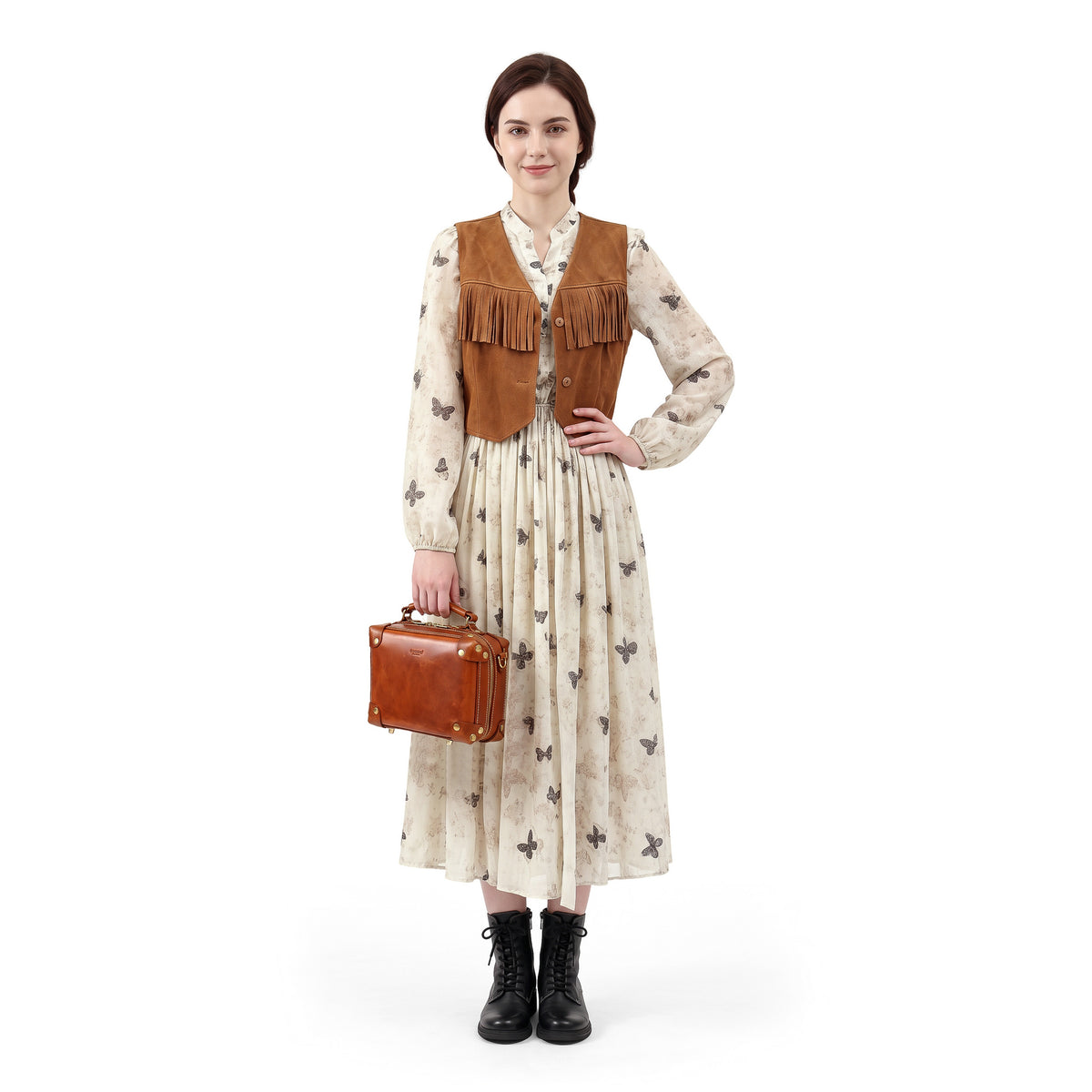 Cedar Mini Trunk Crossbody in Caramel - photo 9 