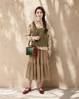 Cedar Mini Trunk Crossbody in Kale/Burgundy - photo 10 