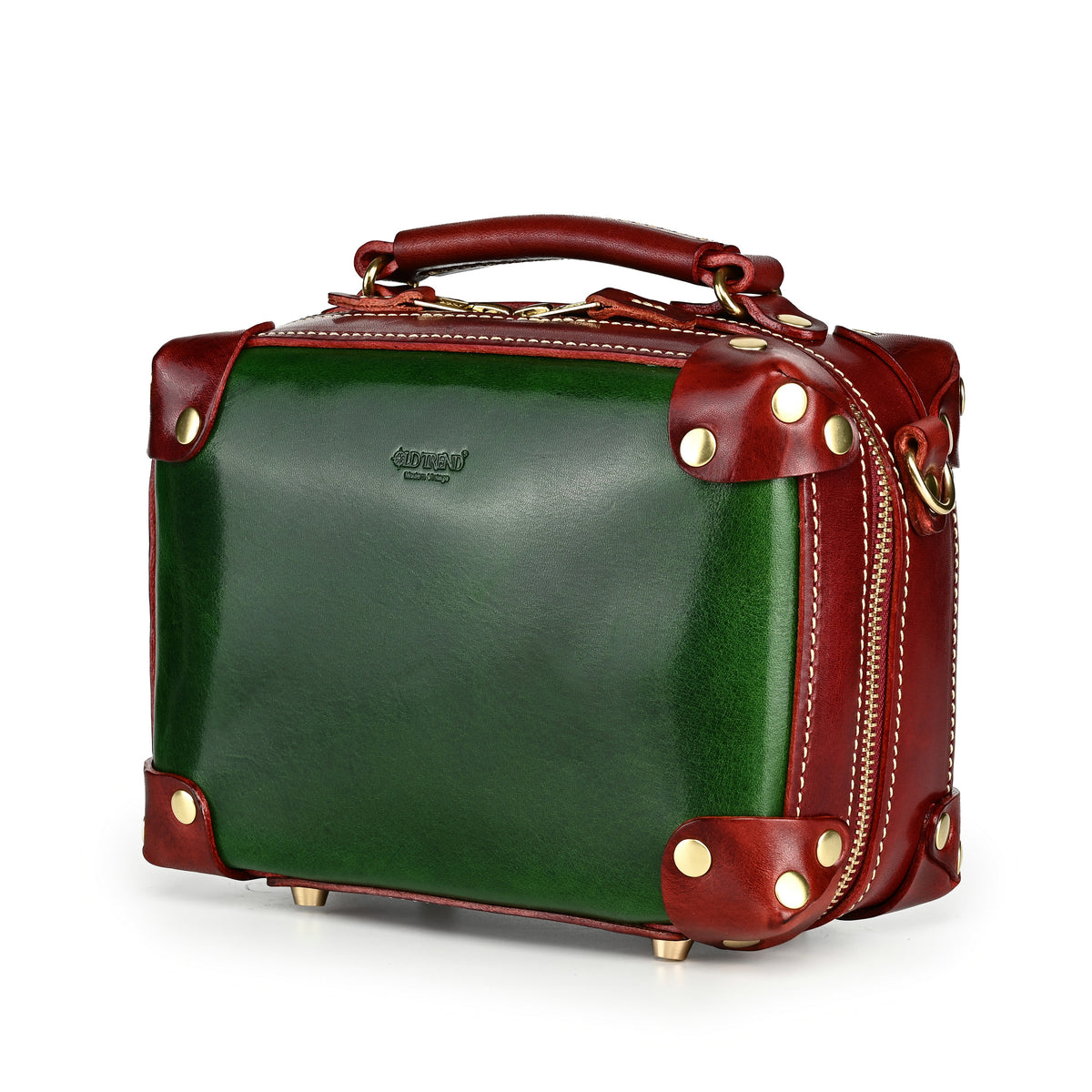 Cedar Mini Trunk Crossbody in Kale/Burgundy - photo 11 