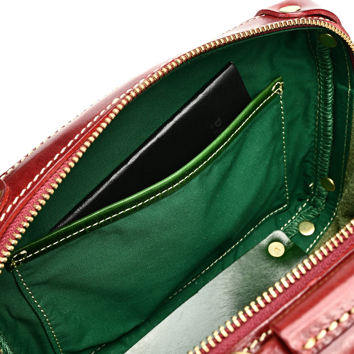 Cedar Mini Trunk Crossbody in Kale/Burgundy - photo 13 