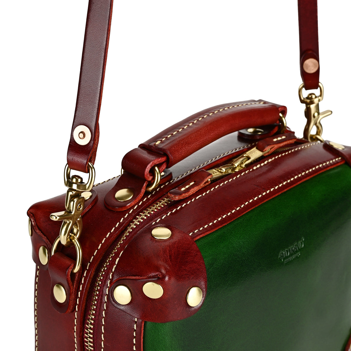 Cedar Mini Trunk Crossbody in Kale/Burgundy - photo 15 