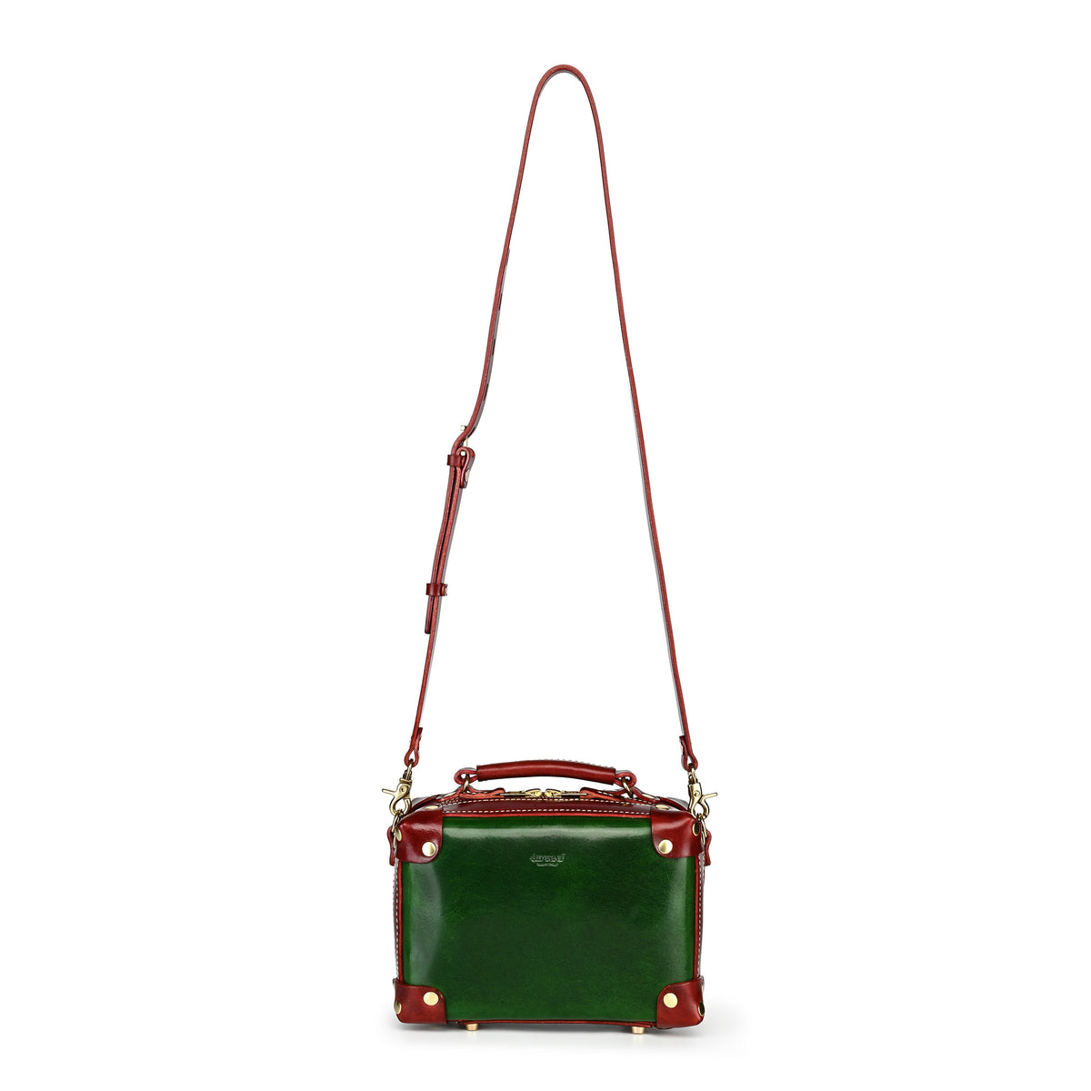 Cedar Mini Trunk Crossbody in Kale/Burgundy - photo 16 