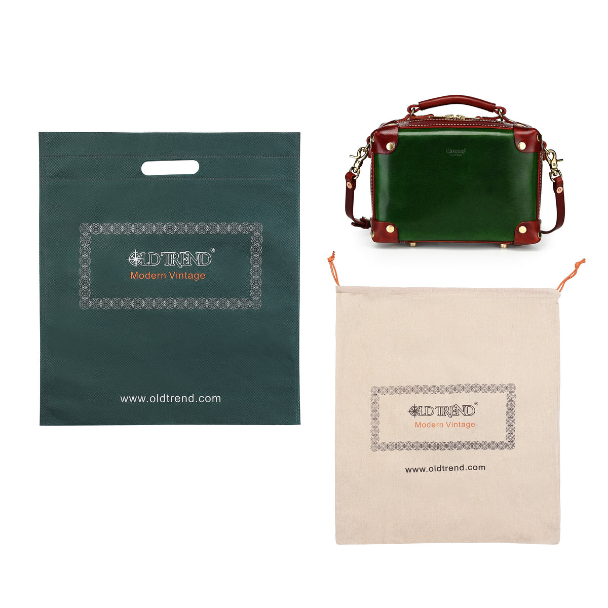 Cedar Mini Trunk Crossbody in Kale/Burgundy - photo 17 