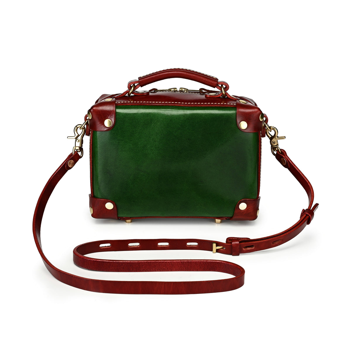 Cedar Mini Trunk Crossbody in Kale/Burgundy - photo 3 