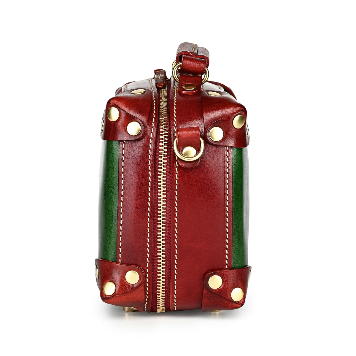 Cedar Mini Trunk Crossbody in Kale/Burgundy - photo 6 