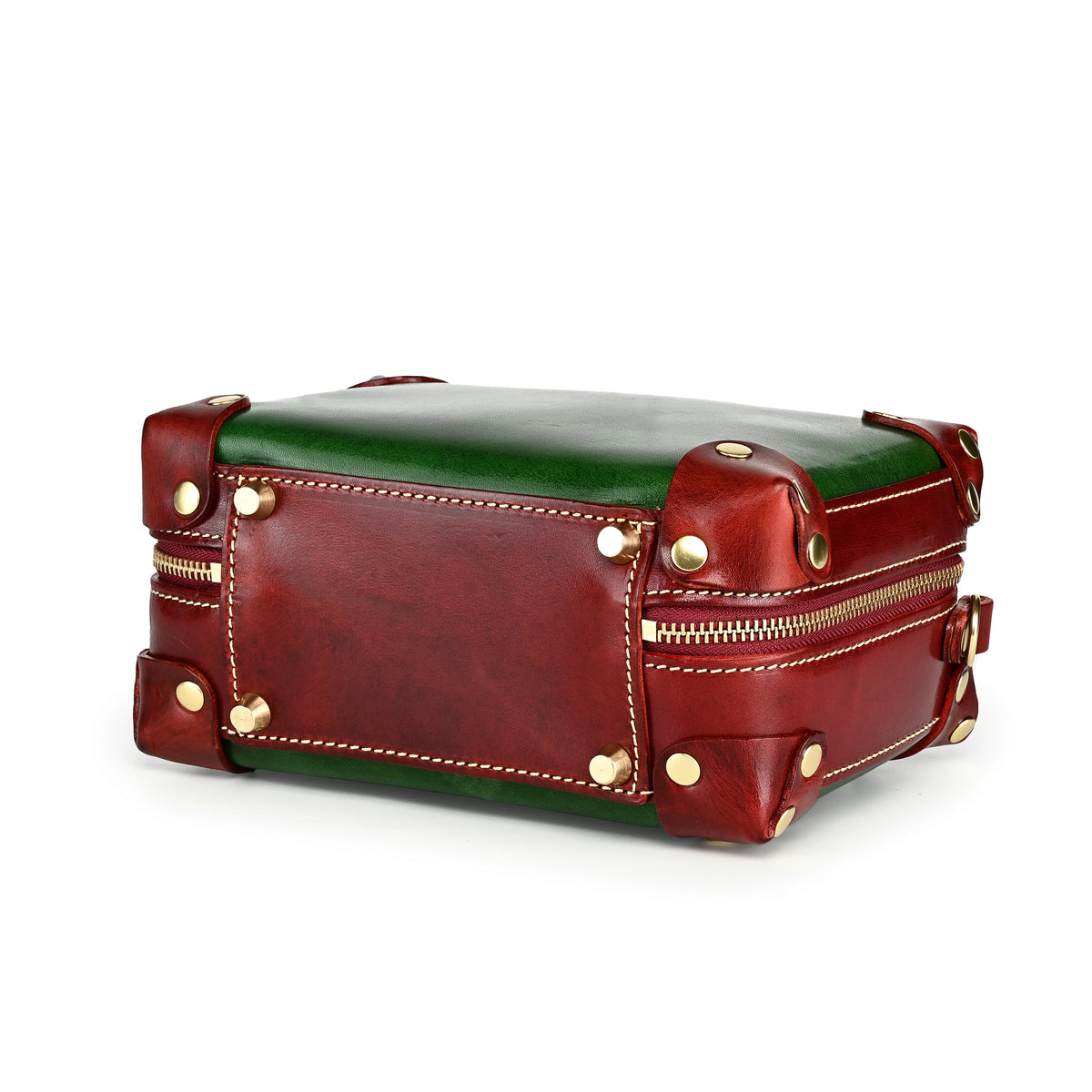 Cedar Mini Trunk Crossbody in Kale/Burgundy - photo 7 