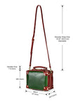 Cedar Mini Trunk Crossbody in Kale/Burgundy - photo 8 