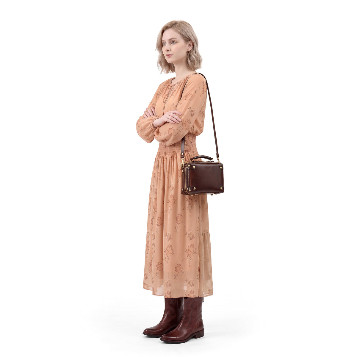 Cedar Mini Trunk Crossbody in Taupe/Brown - photo 2 