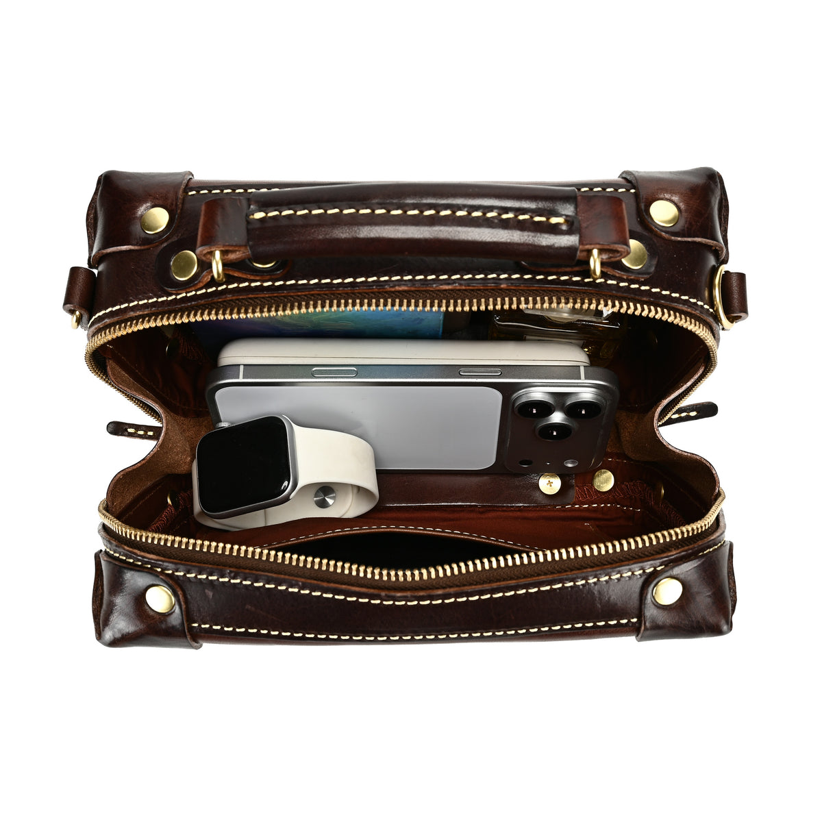 Cedar Mini Trunk Crossbody in Taupe/Brown - photo 5 