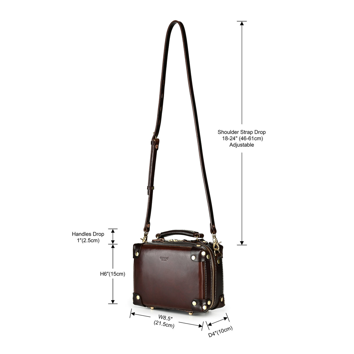 Cedar Mini Trunk Crossbody in Taupe/Brown - photo 8 