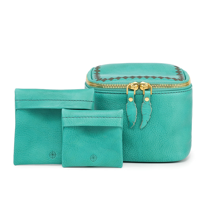 Genuine Leather Celosia Cube Jewelry Case