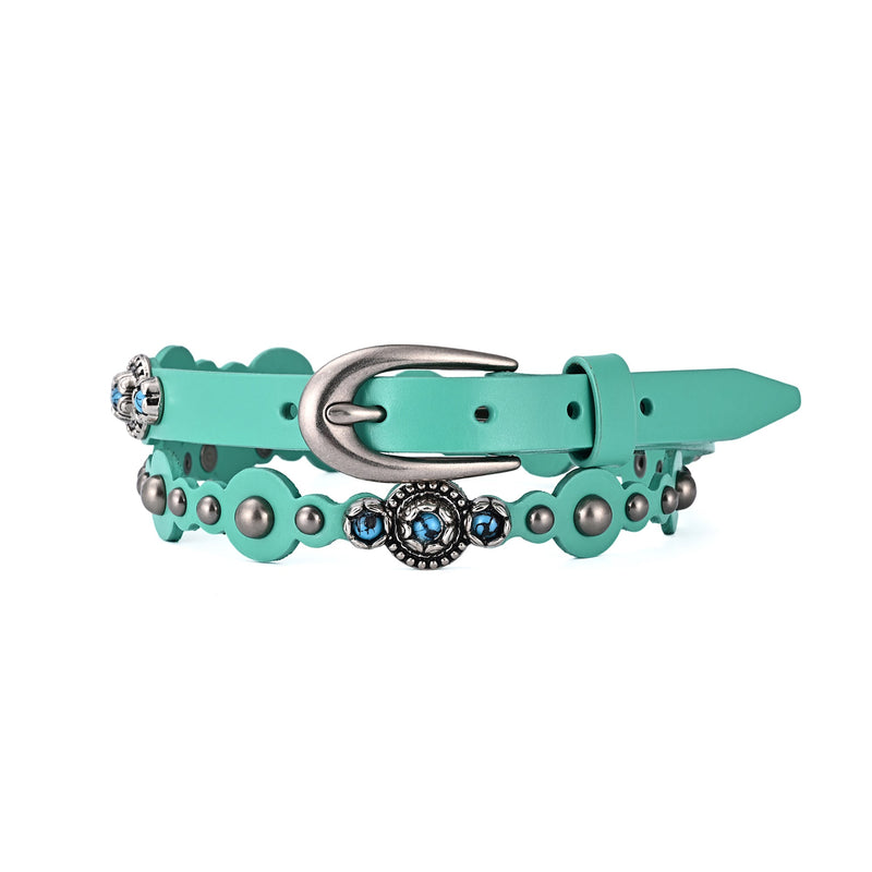 Rosa Flourish Leather Belt