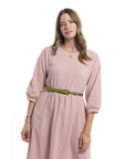 Rosa Flourish Leather Belt - Green - image 11