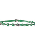 Rosa Flourish Leather Belt - Green - image 5
