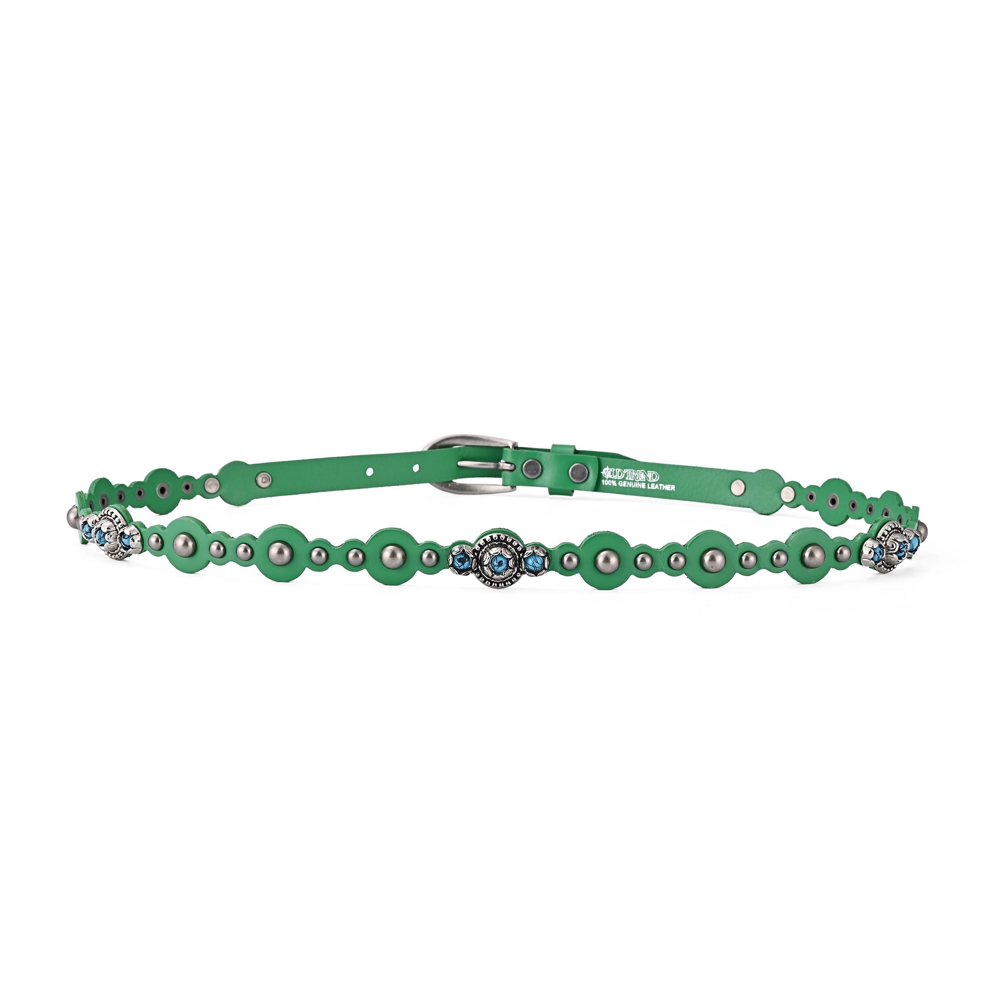 Rosa Flourish Leather Belt - Green - image 5