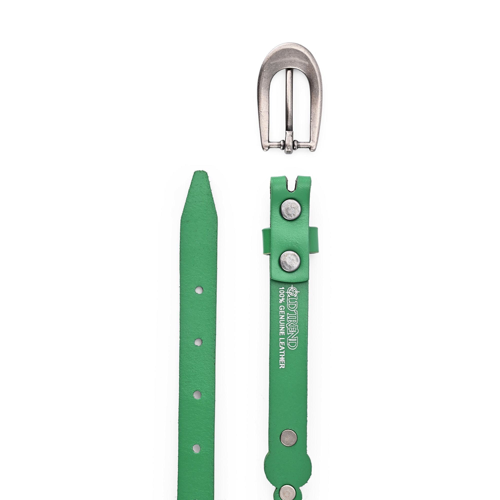 Rosa Flourish Leather Belt - Green - image 6