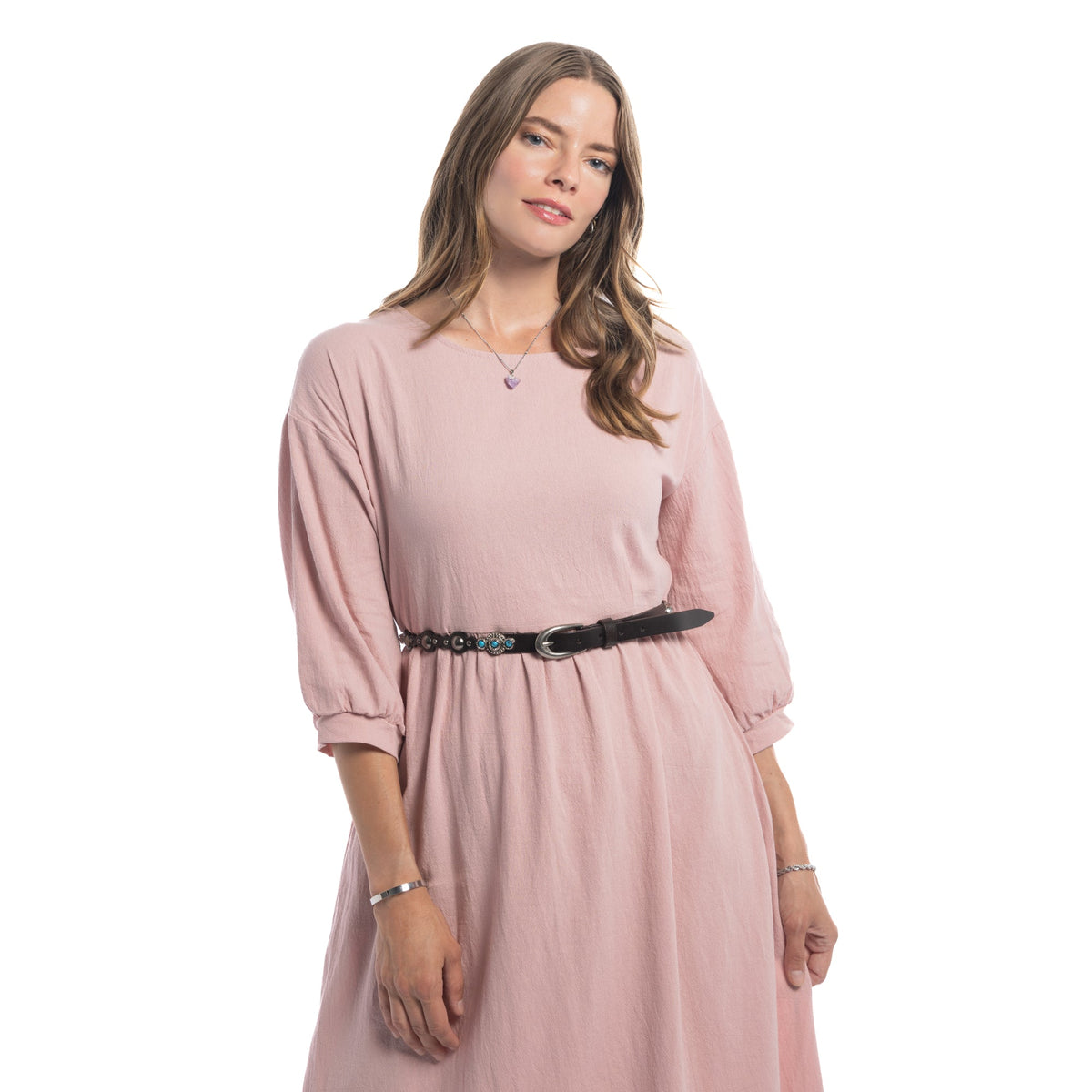 Rosa Flourish Leather Belt - Grey - image 11