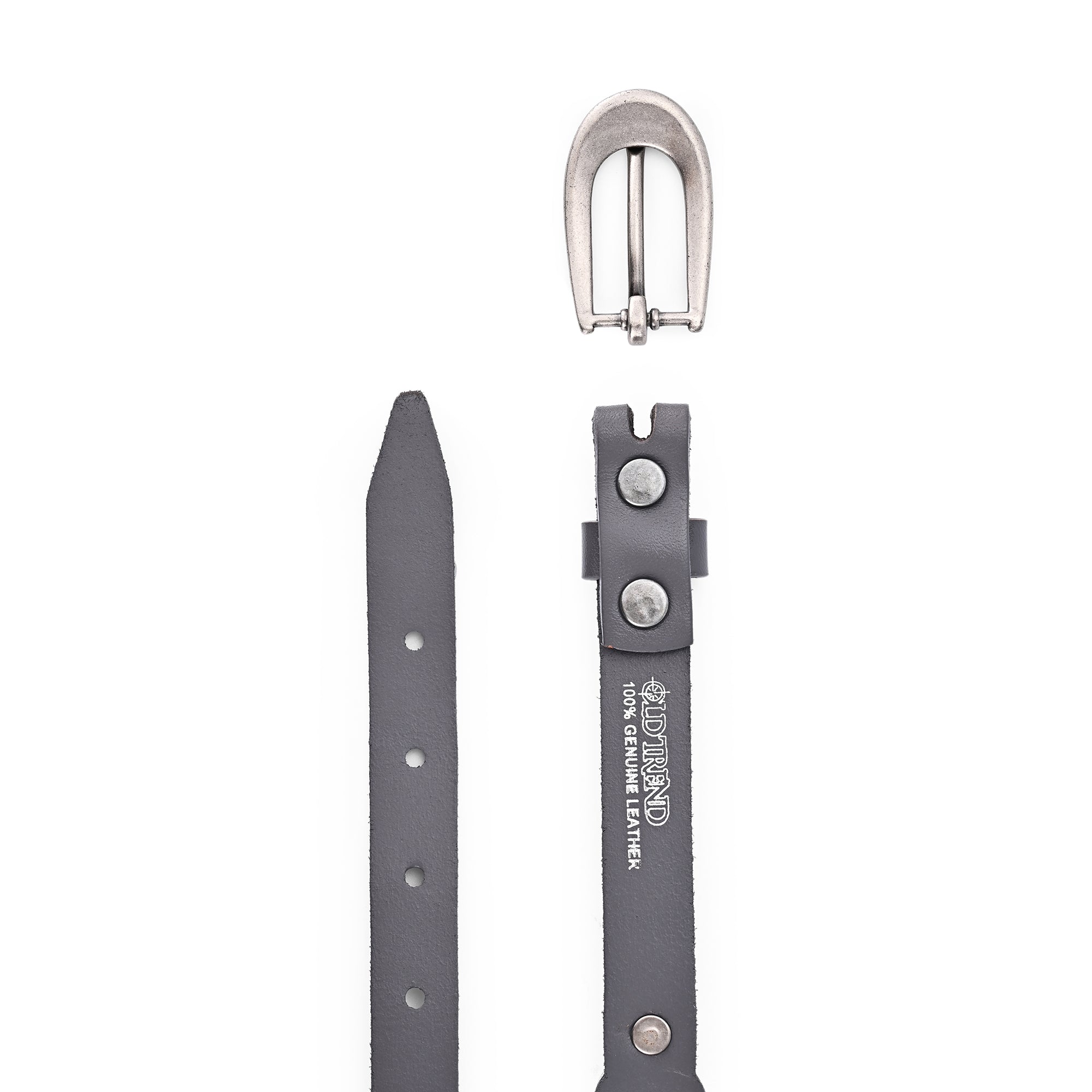 Rosa Flourish Leather Belt - Grey - image 6