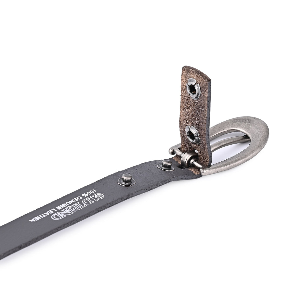 Rosa Flourish Leather Belt - Grey - image 7