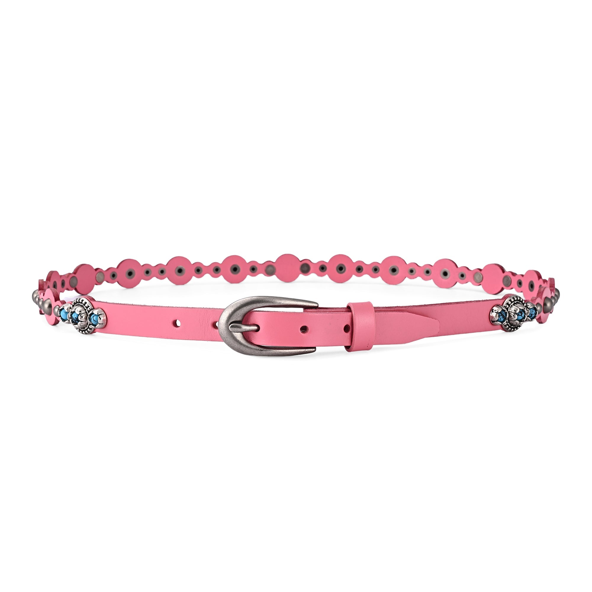 Rosa Flourish Leather Belt - Pink - image 4