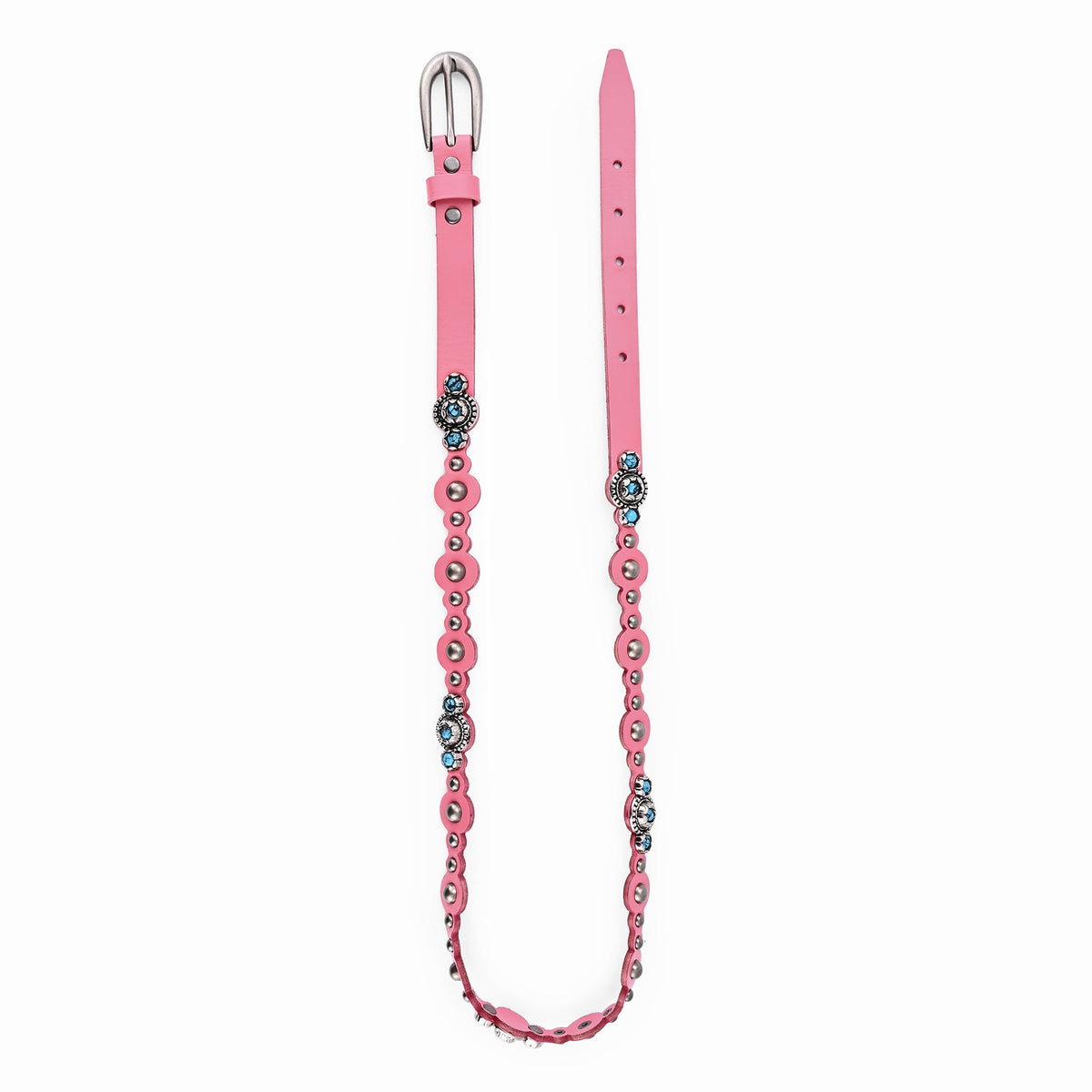 Rosa Flourish Leather Belt - Pink - image 9