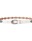 Rosa Flourish Leather Belt - White - image 2