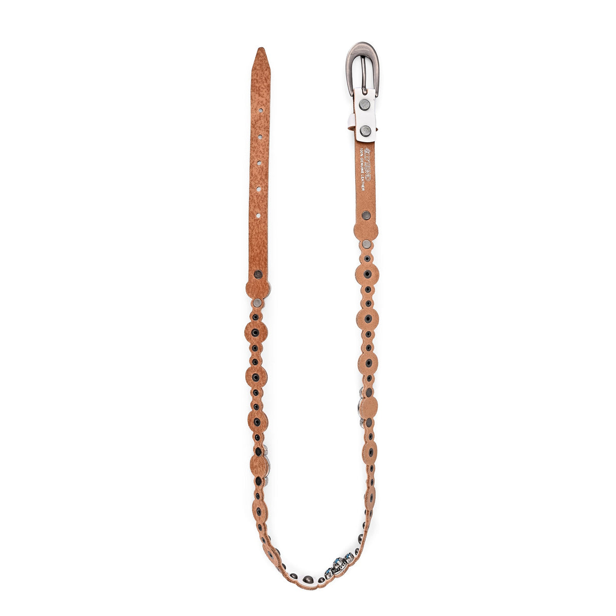Rosa Flourish Leather Belt - White - image 8