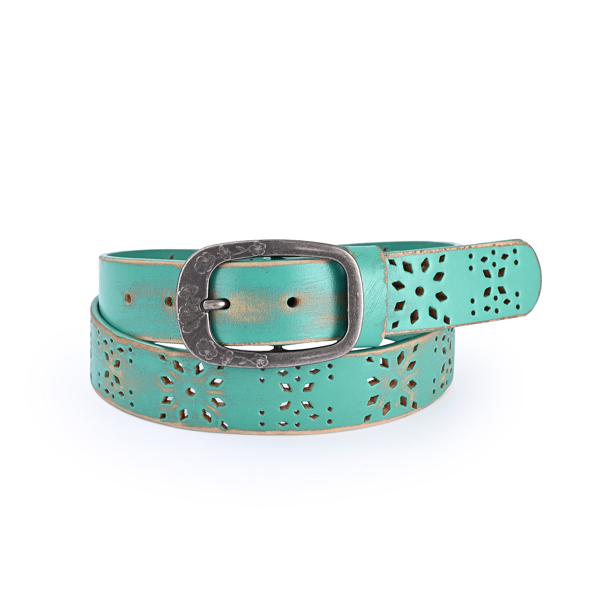 Blooming Crocus Leather Belt